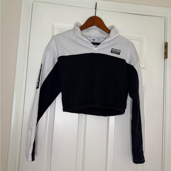 Adidas black and White half zip - Picture 1 of 13